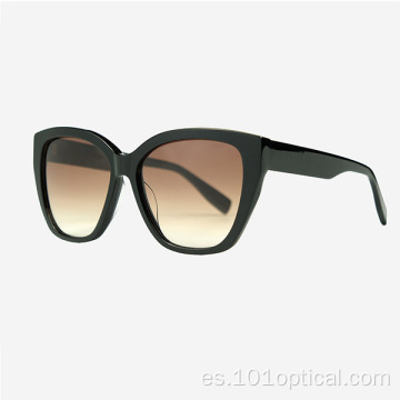 Gafas de sol de acetato con montura completa Cat Eye para mujer